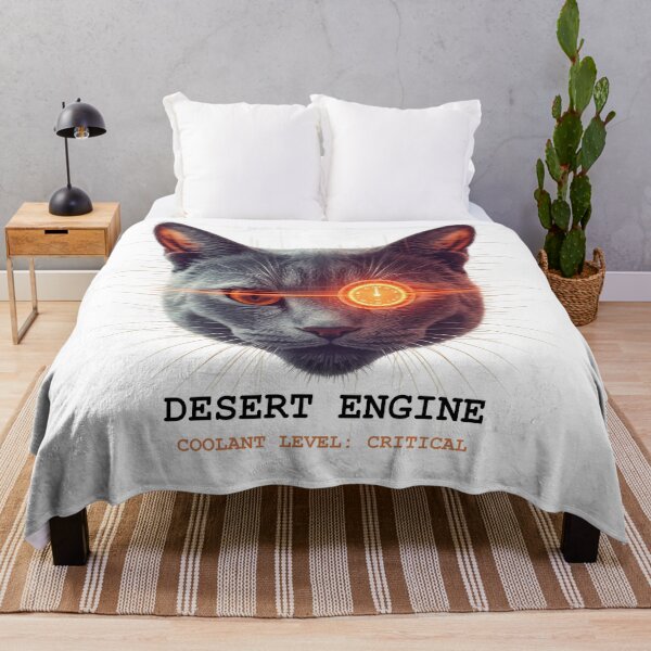 Item preview, Cyberpunk Cat Low Thirst Drive Desert Adapted Vet Tech designed and sold by PurrLab Studio.
