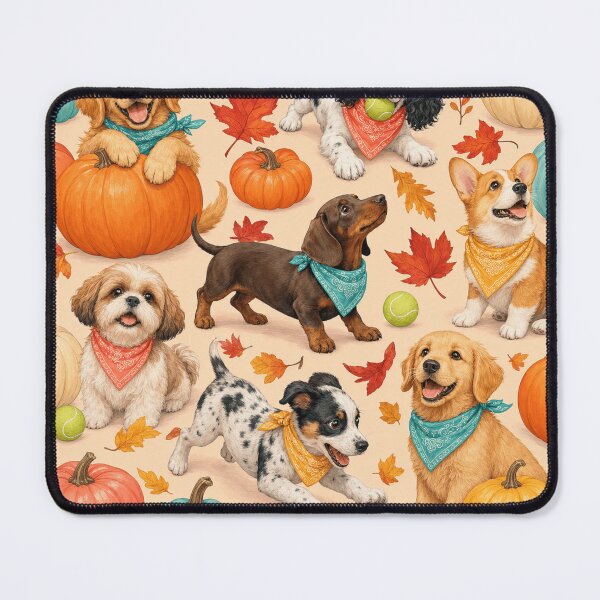 Item preview, Happy Pumpkin Patch Puppies Fall Pattern designed and sold by RoPrincess.