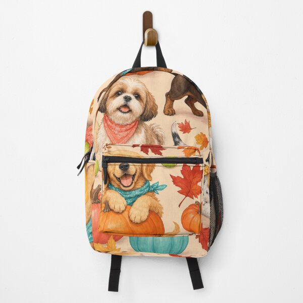 Item preview, Happy Pumpkin Patch Puppies Fall Pattern designed and sold by RoPrincess.