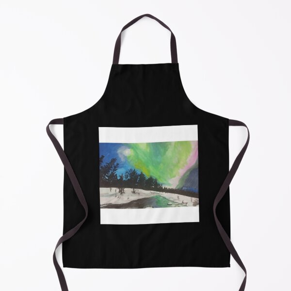 Item preview, Vibrant Northern Lights Over Snowy Forest designed and sold by Kanimozhis.