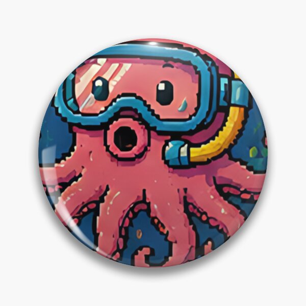 Item preview, Pixel Octopus Diver designed and sold by MouhamedAdel95.