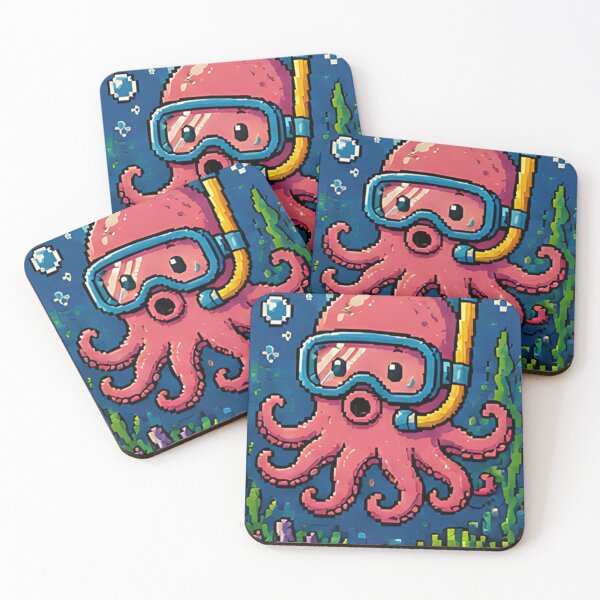 Item preview, Pixel Octopus Diver designed and sold by MouhamedAdel95.