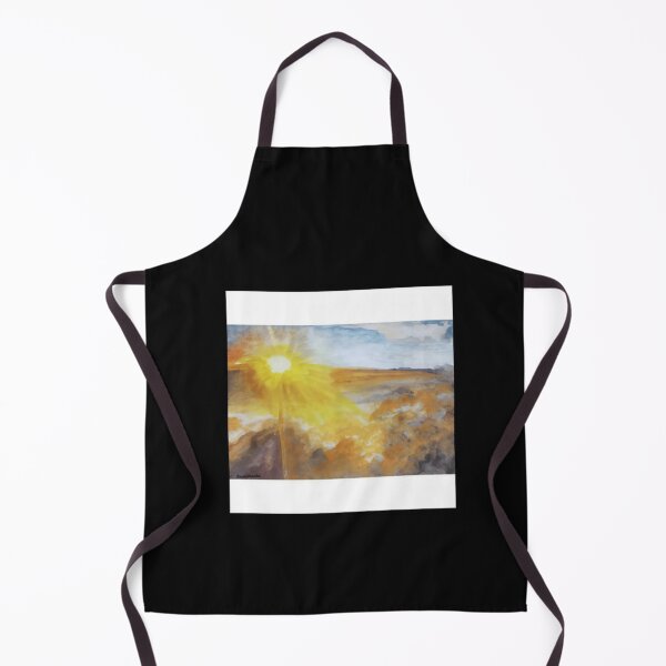 Item preview, Sunrise Over Hills Watercolor Painting designed and sold by Kanimozhis.