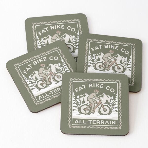 Item preview, Fat Bike Co All Terrain Winter Snow Mountain Biking Emblem Graphic designed and sold by KiwiRider.