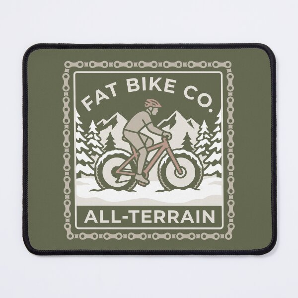 Item preview, Fat Bike Co All Terrain Winter Snow Mountain Biking Emblem Graphic designed and sold by KiwiRider.