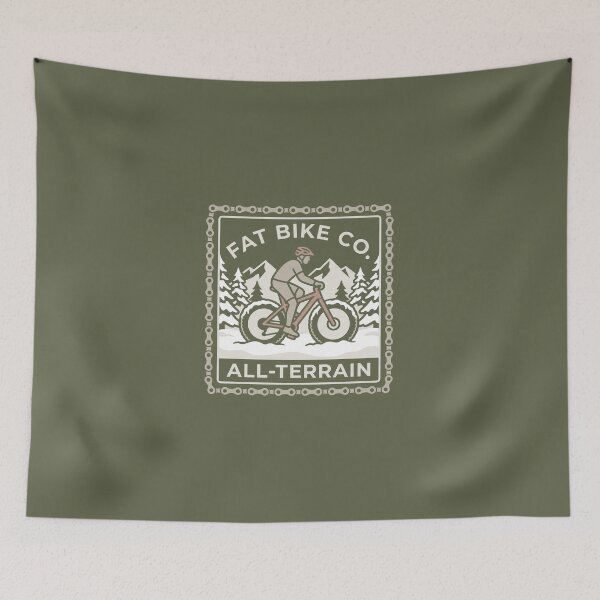 Item preview, Fat Bike Co All Terrain Winter Snow Mountain Biking Emblem Graphic designed and sold by KiwiRider.