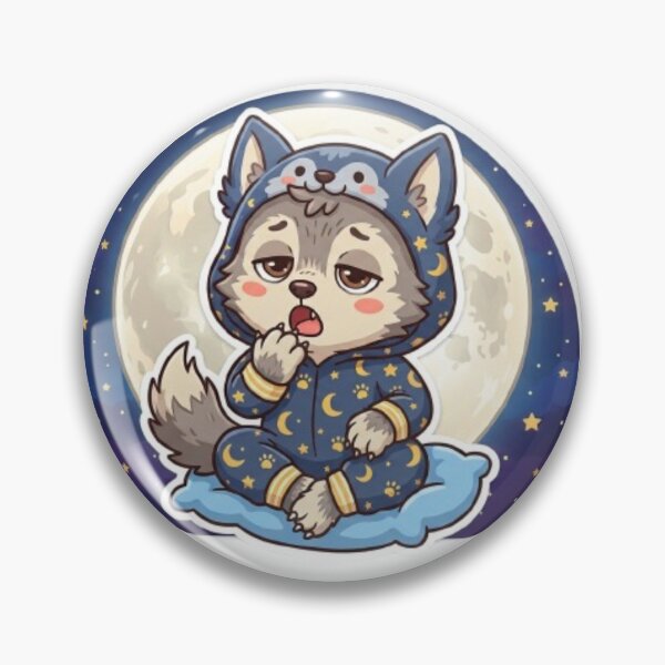 Item preview, Sleepy Werewolf in Pajamas - Tired Cute Wolf designed and sold by cutbeastfactory.