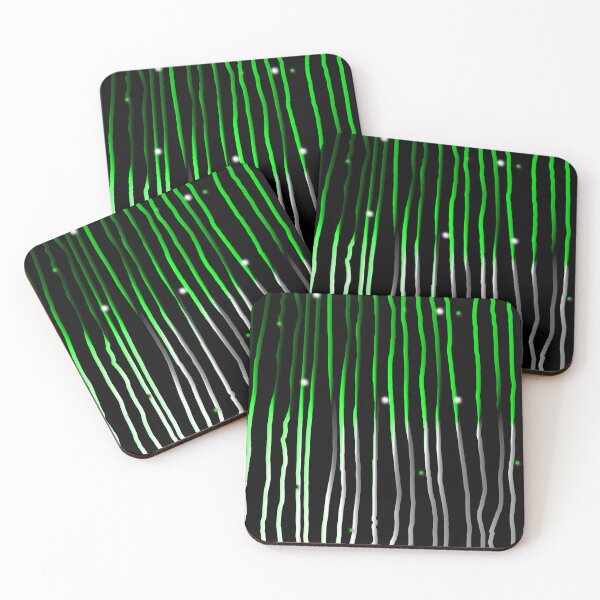 Item preview, Black, White and Green Vertical Stripe Organic Pattern | Dark Minimal Alt Aesthetic | Dark Feminine Y2K Aesthetic designed and sold by dfly-creations.