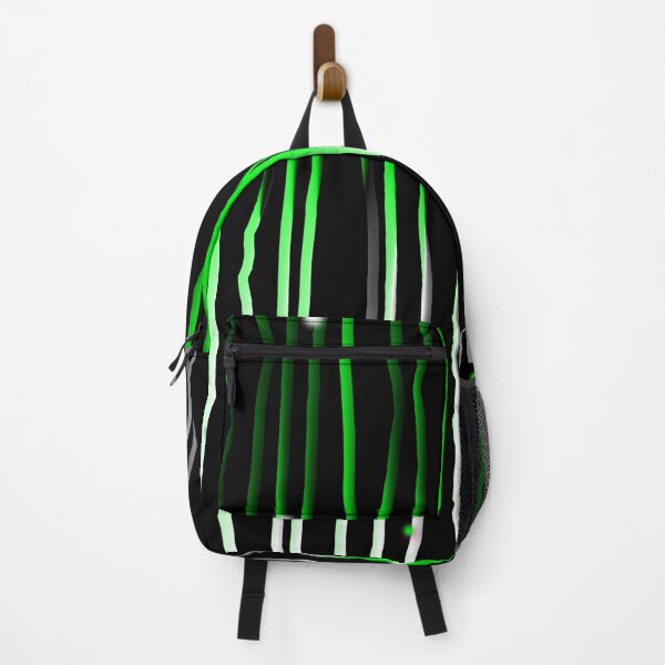 Item preview, Black, White and Green Vertical Stripe Organic Pattern | Dark Minimal Alt Aesthetic | Dark Feminine Y2K Aesthetic designed and sold by dfly-creations.