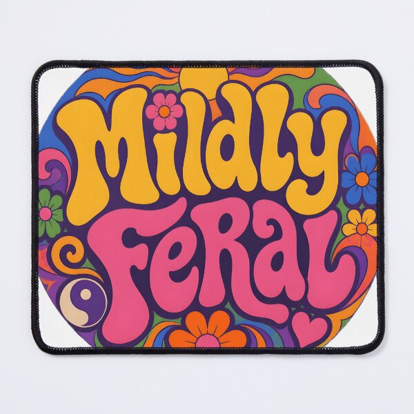 Item preview, Mildly Feral – Retro Psychedelic Design designed and sold by ZombieZooCuties.