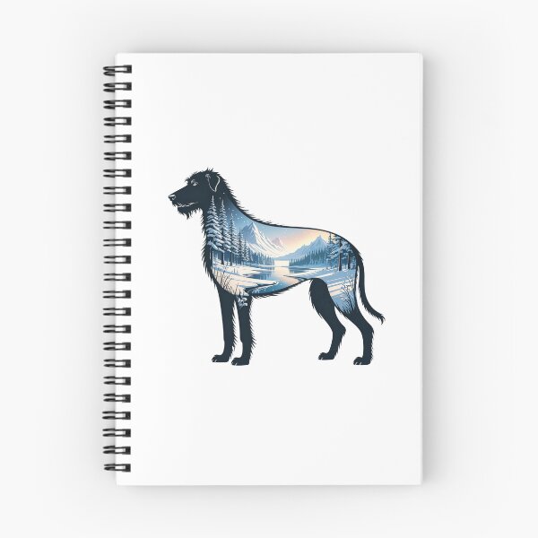Item preview, Irish Wolfhound Double Exposure Winter Mountain Landscape Silhouette designed and sold by TheAnimalZ00.