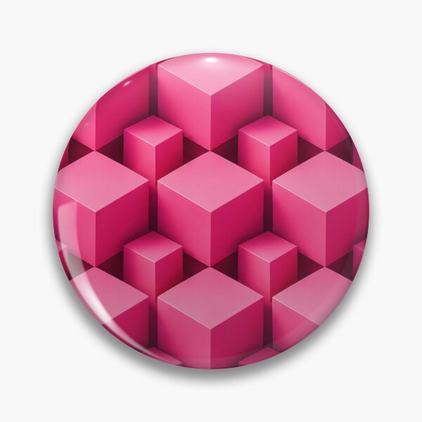 Item preview, Pink 3D Geometric Cubes Pattern designed and sold by ImagineNInk.