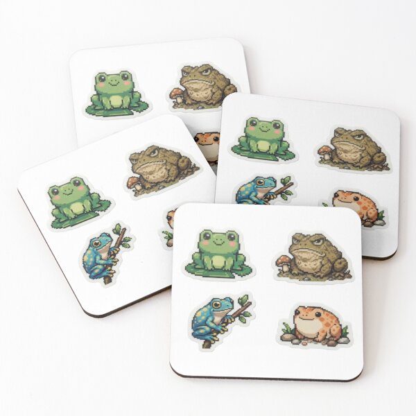 Item preview, Pixel Art Frog Set designed and sold by Purpleclomb.