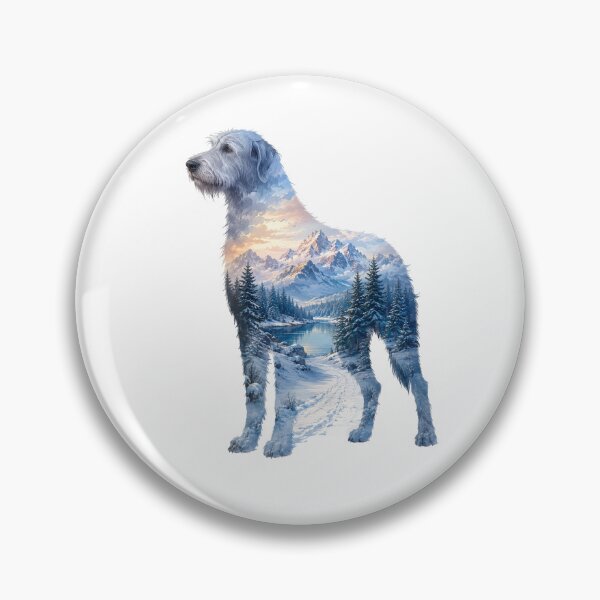 Item preview, Irish Wolfhound Snow Forest Double Exposure Silhouette designed and sold by TheAnimalZ00.