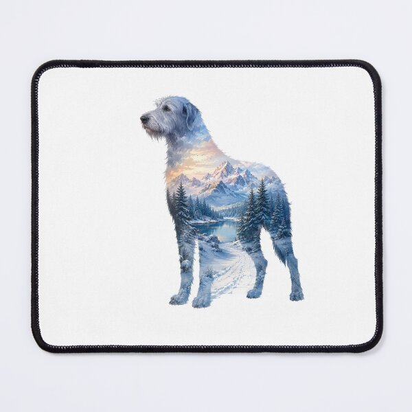 Item preview, Irish Wolfhound Snow Forest Double Exposure Silhouette designed and sold by TheAnimalZ00.