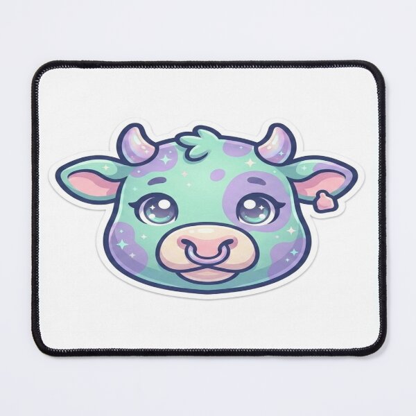 Item preview, Cute Kawaii Celestial Mint Cow Sticker | Anime Style Pastel Cattle Art | Gift for Animal Lovers designed and sold by Chipkooo.