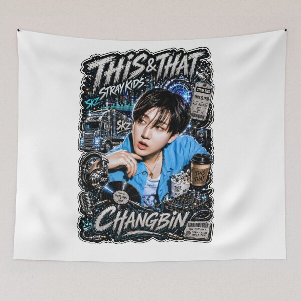 Item preview, Stray Kids Changbin This and That Metallic Graffiti Streetwear Art designed and sold by Valeree Store.