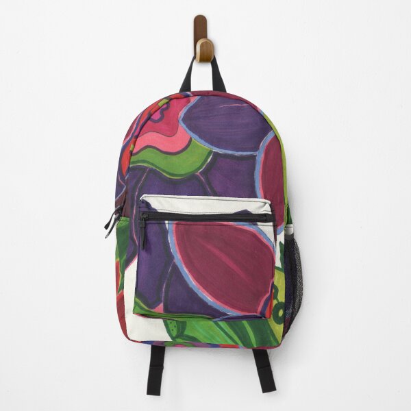 Item preview, Purple, Maroon, Red, and Green Large Modern Abstract Flowers designed and sold by BelindaFuller.