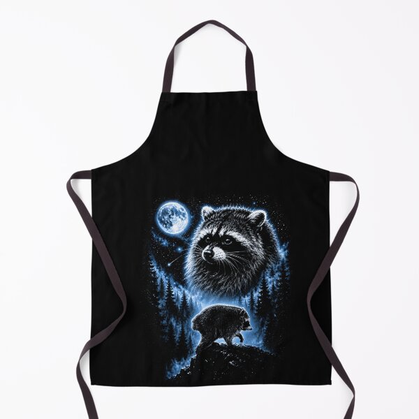 Item preview, Funny Moonlit Jimothy the Raccoon Forest Guardian Wildlife Night Art designed and sold by elderberry.