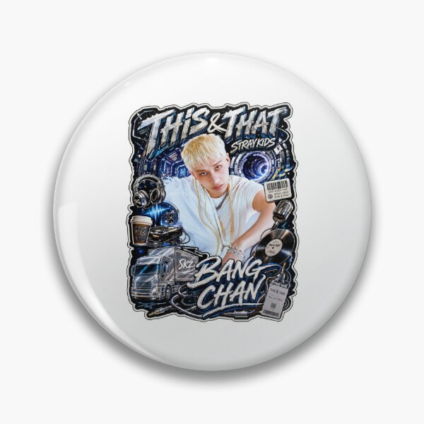 Item preview, Bang Chan Stray Kids This and That Cyber Futuristic Metallic Poster designed and sold by Valeree Store.