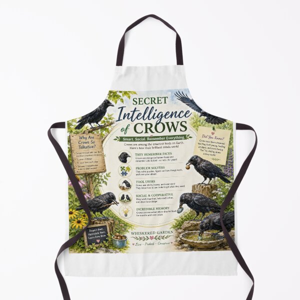Item preview, Secret Intelligence of Crows | Discover Nature's Smartest Birds | Wildlife Education Art designed and sold by Whiskered Garden Studio.