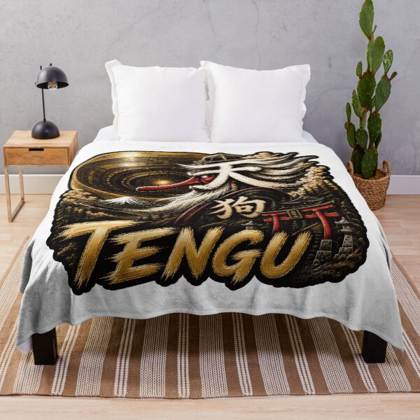 Item preview, TENGU Kanji Art - Platinum Gold Edition Ancient Contact UFO Japanese Vintage Yokai Art designed and sold by Handcan.