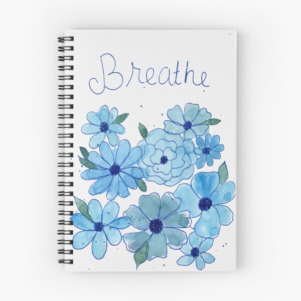 Artikelvorschau, Zitat aus „Atme blaue Blumen“ entworfen und verkauft von A Painted Garden  .