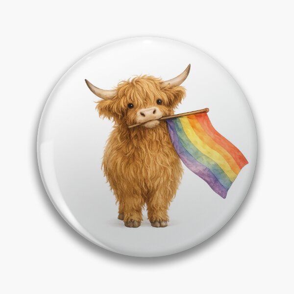 Item preview, Pride Highland Cow designed and sold by rfcdesigns.