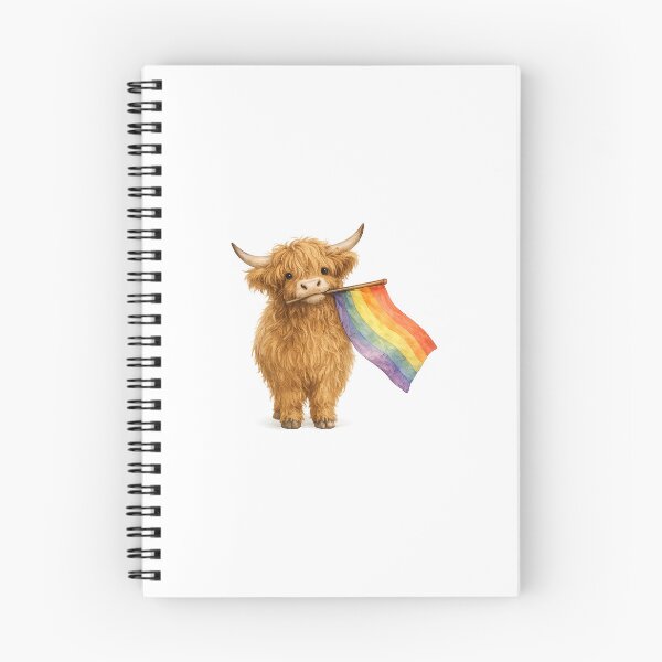 Item preview, Pride Highland Cow designed and sold by rfcdesigns.
