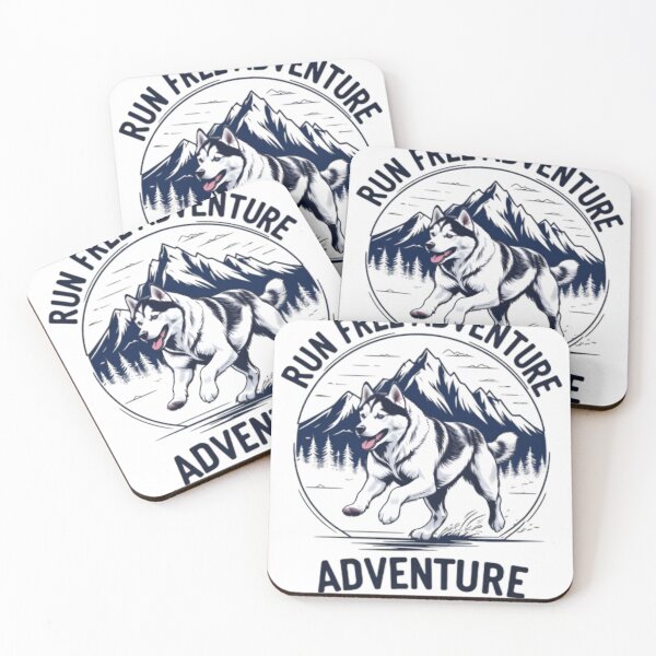 Item preview, Run Free Adventure Together Husky Mountain Hiking Dog designed and sold by KnrNazimTHRE4DS.