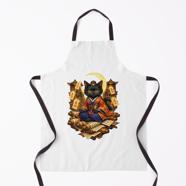 Item preview, Moonlit Scroll Keeper | Black Scholar Cat | Japanese Fantasy | Mystic Scrolls | Yokai Aesthetic | Enchanted East Asian Illustration designed and sold by MrDev.