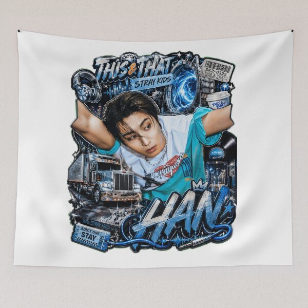 Item preview, SKZ Ace Han This and That Metallic Street Graffiti Poster designed and sold by Valeree Store.