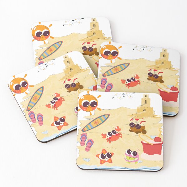 Item preview, Cute Beach Friends Sticker Pack | Kawaii Summer Ocean Collection designed and sold by Emanartstudio14.