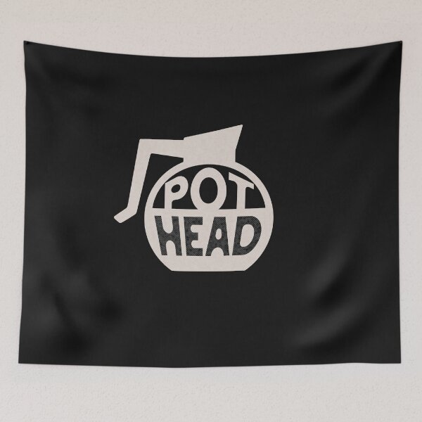 Item preview, Retro Pot Head Funny Coffee Addict Phrase gray designed and sold by TackyTime.