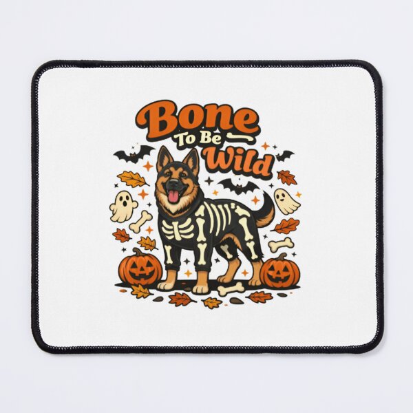 Item preview, Bone To Be Wild German Shepherd Halloween Skeleton Dog designed and sold by KnrNazimTHRE4DS.