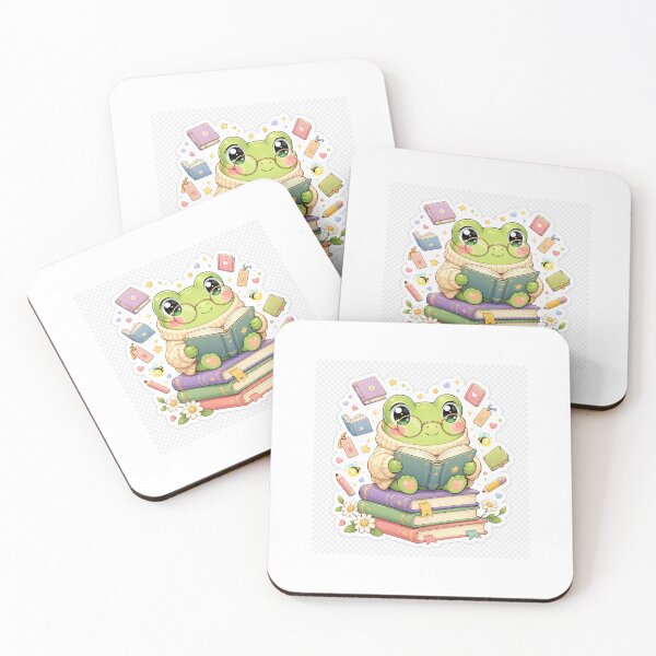 Item preview, Cute Frog Reading a Book Sticker designed and sold by StickerVerse4798.