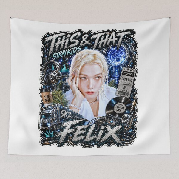 Item preview, Felix Stray Kids This and That Cyber Sunshine Metallic Poster designed and sold by Valeree Store.