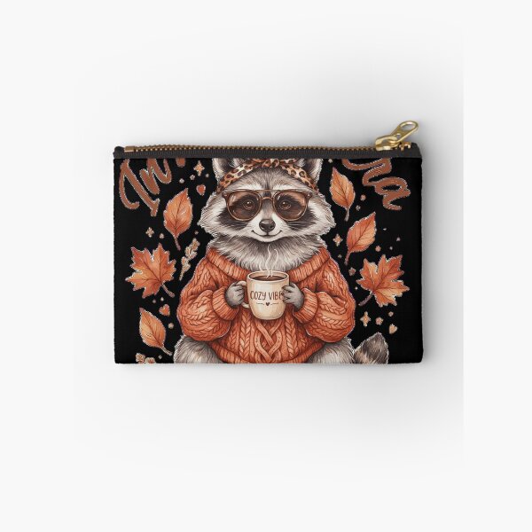 Item preview, In My Cozy Era Cute Raccoon with Coffee and Autumn Sweater Design designed and sold by Kellanfrost33.