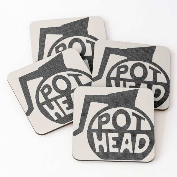 Item preview, Retro Pot Head Funny Coffee Addict Phrase black designed and sold by TackyTime.