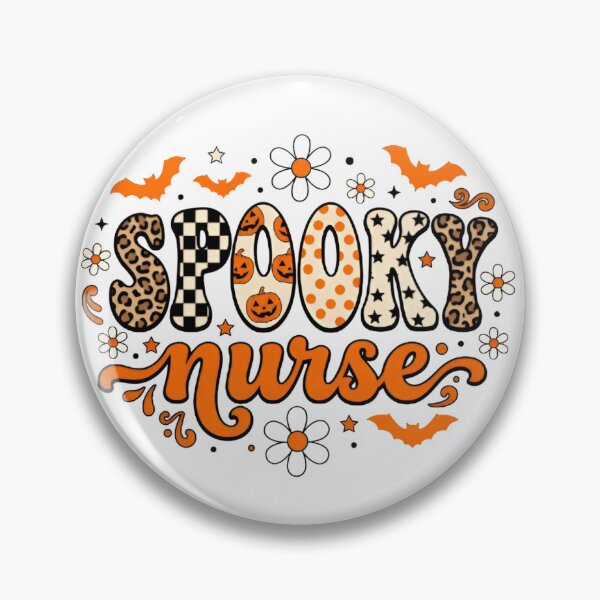 Item preview, Spooky Nurse Halloween, Cute Nurse Halloween, Ghost Pumpkin Bat Nurse Retro Gift designed and sold by Zizo-DR44.