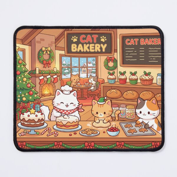 Item preview, Cozy Christmas Cat Bakery Holiday Activity designed and sold by Softie Sticker Studio.
