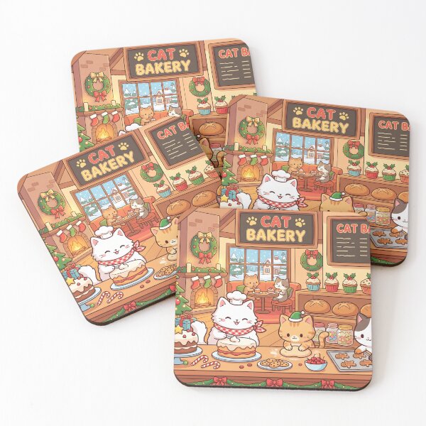 Item preview, Cozy Christmas Cat Bakery Holiday Activity designed and sold by Softie Sticker Studio.