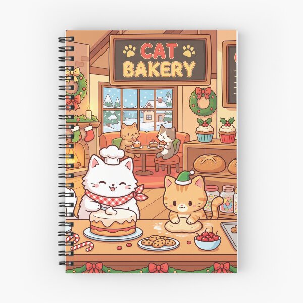 Item preview, Cozy Christmas Cat Bakery Holiday Activity designed and sold by Softie Sticker Studio.