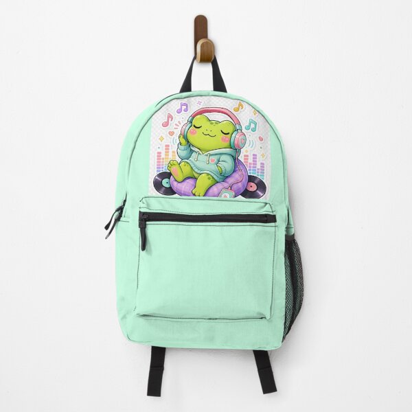Item preview, Cute Frog Listening to Music Sticker designed and sold by StickerVerse4798.