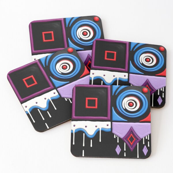 Item preview, geometric flow quartet colorful geometric abstract design designed and sold by SmashingDeals.