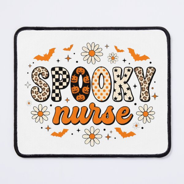 Item preview, Spooky Nurse Halloween, Cute Retro Nurse, Pumpkin Daisy Bat Fall Nurse Gift designed and sold by Zizo-DR44.