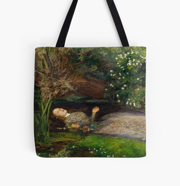 Ophelia - John Everett Millais All Over Print Tote Bag