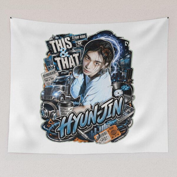 Item preview, Stray Kids Hyunjin This and That Retro Futuristic Tunnel Art designed and sold by Valeree Store.