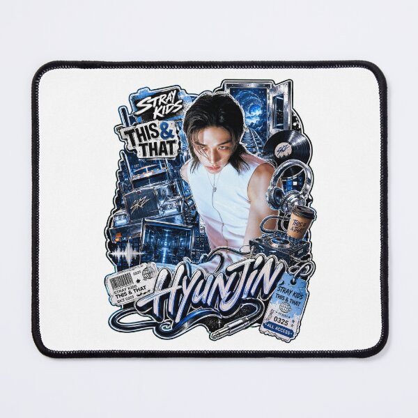 Item preview, SKZ Visual Hyunjin This and That Y2K Chrome Graffiti Print designed and sold by Valeree Store.