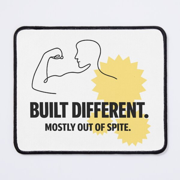 Item preview, Funny Gym Motivation Quote - Built Different Spite designed and sold by RunningWhiskers.